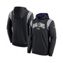 Men's Black Baltimore Ravens Sideline Athletic Stack Performance Pullover Hoodie