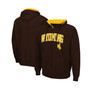 Men's Brown Wyoming Cowboys Arch & Logo 3.0 Full-Zip Hoodie