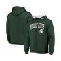 Men's Green Michigan State Spartans Arch and Logo 3.0 Full-Zip Hoodie