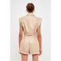 Women's Faux Leather Romper