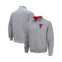 Men's Heathered Gray Texas Tech Red Raiders Tortugas Team Logo Quarter-Zip Jacket