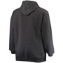 Men's Big and Tall Heathered Charcoal Carolina Panthers Practice Pullover Hoodie