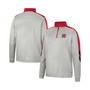 Men's Gray and Red Maryland Terrapins Bushwood Fleece Quarter-Zip Jacket