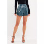 Women's High-Waisted Faux Leather Shorts