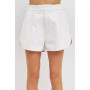 Women's High-Waisted Faux Leather Shorts