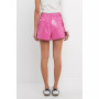 Women's High-Waisted Faux Leather Shorts