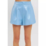 Women's High-Waisted Faux Leather Shorts