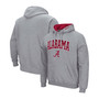 Men's Heather Gray Alabama Crimson Tide Arch and Logo 3.0 Pullover Hoodie