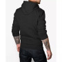 Men's Guitar Pick Word Art Long Sleeve Hooded Sweatshirt