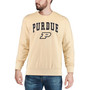 Men's Gold-Tone Purdue Boilermakers Arch and Logo Crew Neck Sweatshirt