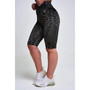Women's Neva Recycled Leopard High Waisted Cycling Short - Grey
