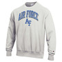 Men's Heathered Gray Air Force Falcons Arch Over Logo Reverse Weave Pullover Sweatshirt