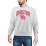 Men's Gray Houston Cougars Arch Over Logo Reverse Weave Pullover Sweatshirt