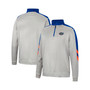Men's Gray and Royal Florida Gators Bushwood Fleece Quarter-Zip Jacket