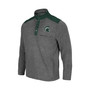 Men's Heathered Charcoal and Green Michigan State Spartans Huff Snap Pullover