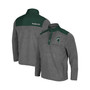 Men's Heathered Charcoal and Green Michigan State Spartans Huff Snap Pullover