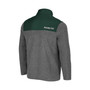 Men's Heathered Charcoal and Green Michigan State Spartans Huff Snap Pullover