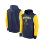 Men's Navy, Yellow Milwaukee Brewers Authentic Collection Performance Hoodie