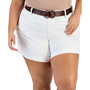 Trendy Plus Size Belted Jean Shorts