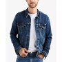 Men's Regular Fit Stretch Denim Trucker Jacket