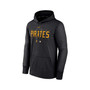 Men's Black Pittsburgh Pirates Authentic Collection Pregame Performance Pullover Hoodie