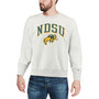 Men's Gray NDSU Bison Arch Over Logo Reverse Weave Pullover Sweatshirt