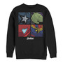 Marvel Men's Avengers Endgame Box Up Hero Logos, Crewneck Fleece