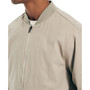 Men's Zip-Front Linen Blend Varsity Jacket