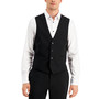Men's Slim-Fit Black Solid Suit Vest, Created for Macy's
