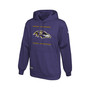 Men's Purple Baltimore Ravens Combine Authentic Split Defense Pullover Hoodie