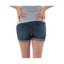 Rolled Cuff Denim Maternity Short with Belly Band