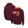 Men's Maroon Virginia Tech Hokies Arch & Logo 3.0 Full-Zip Hoodie