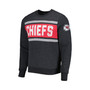 Men's Heathered Black Kansas City Chiefs Bypass Tribeca Pullover Sweatshirt
