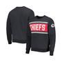 Men's Heathered Black Kansas City Chiefs Bypass Tribeca Pullover Sweatshirt