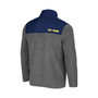 Men's Heathered Charcoal, Navy West Virginia Mountaineers Huff Snap Pullover Sweatshirt