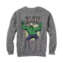 Marvel Men's Classic Comics Hulk Busy Gettin Ripped, Crewneck Fleece