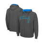 Men's Charcoal UCLA Bruins Arch & Logo 3.0 Full-Zip Hoodie