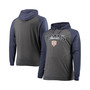 Men's Branded Navy, Heathered Charcoal Chicago Bears Big and Tall Lightweight Raglan Pullover Hoodie
