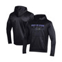 Men's Black Northwestern Wildcats Logo Lockup Fleece Performance Pullover Hoodie