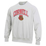 Men's Gray Cornell Big Red Arch Over Logo Reverse Weave Pullover Sweatshirt