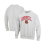 Men's Gray Cornell Big Red Arch Over Logo Reverse Weave Pullover Sweatshirt