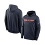Men's Navy Chicago Bears Fan Gear Wordmark Performance Pullover Hoodie