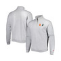 Men's Heather Gray Miami Hurricanes Stack Essential Fleece Quarter-Zip Sweatshirt