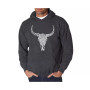Men's Word Art Hooded Sweatshirt - Texas Skull