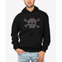 Men's Word Art Xoxo Skull Hooded Sweatshirt
