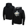 Men's Black New Orleans Saints Training Collection Raglan Pullover Hoodie