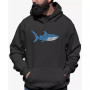 Men's Word Art Daddy Shark Hooded Sweatshirt