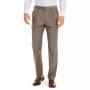 Men's Wool Blend Classic-Fit UltraFlex Stretch Double-Reverse Pleated Dress Pants