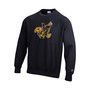Men's Black Iowa Hawkeyes Vault Logo Reverse Weave Pullover Sweatshirt