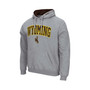 Men's Heathered Gray Wyoming Cowboys Arch and Logo Pullover Hoodie